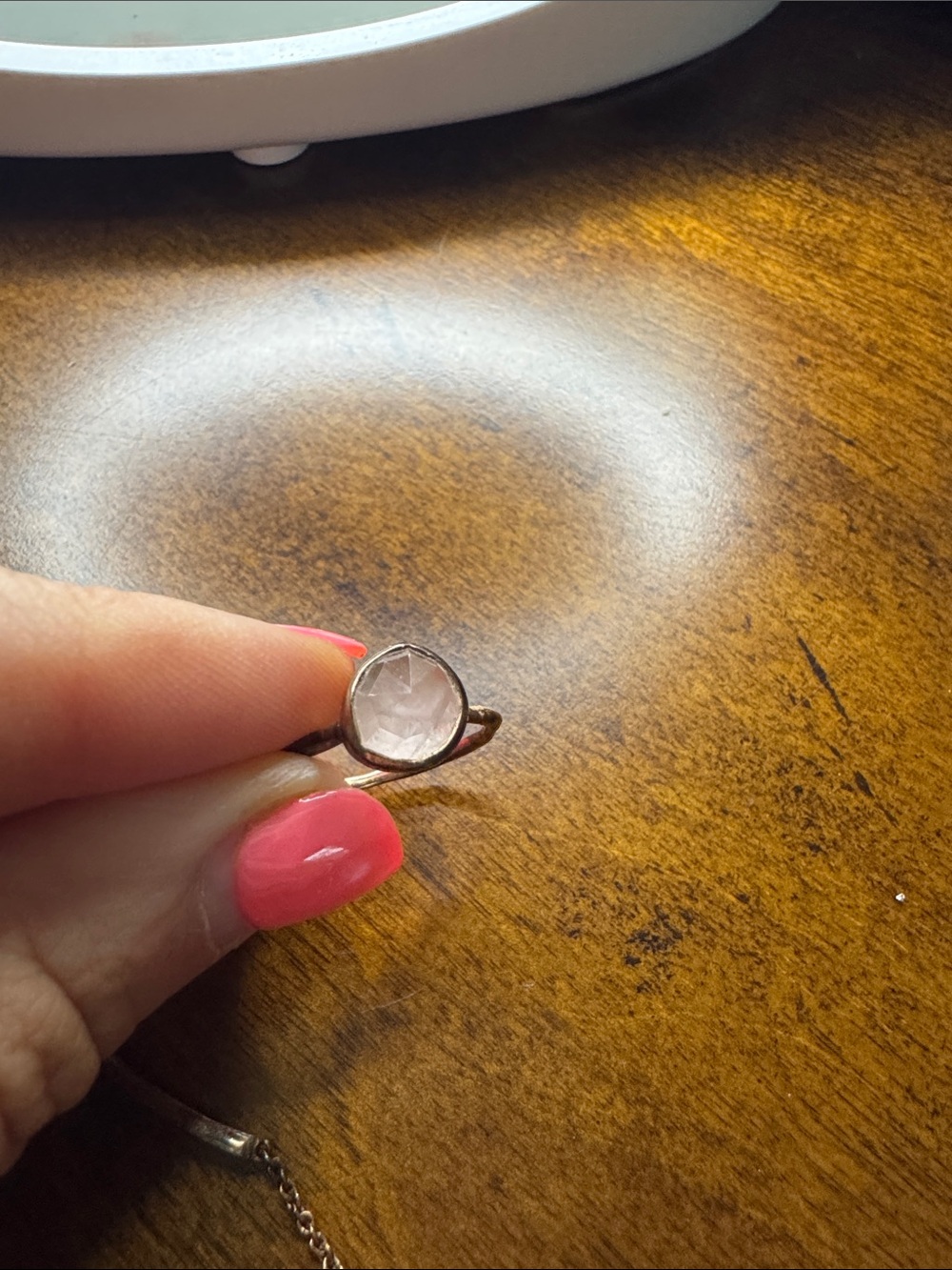 MONICA VINADER Rose Quartz Solitaire Ring in Rose Gold